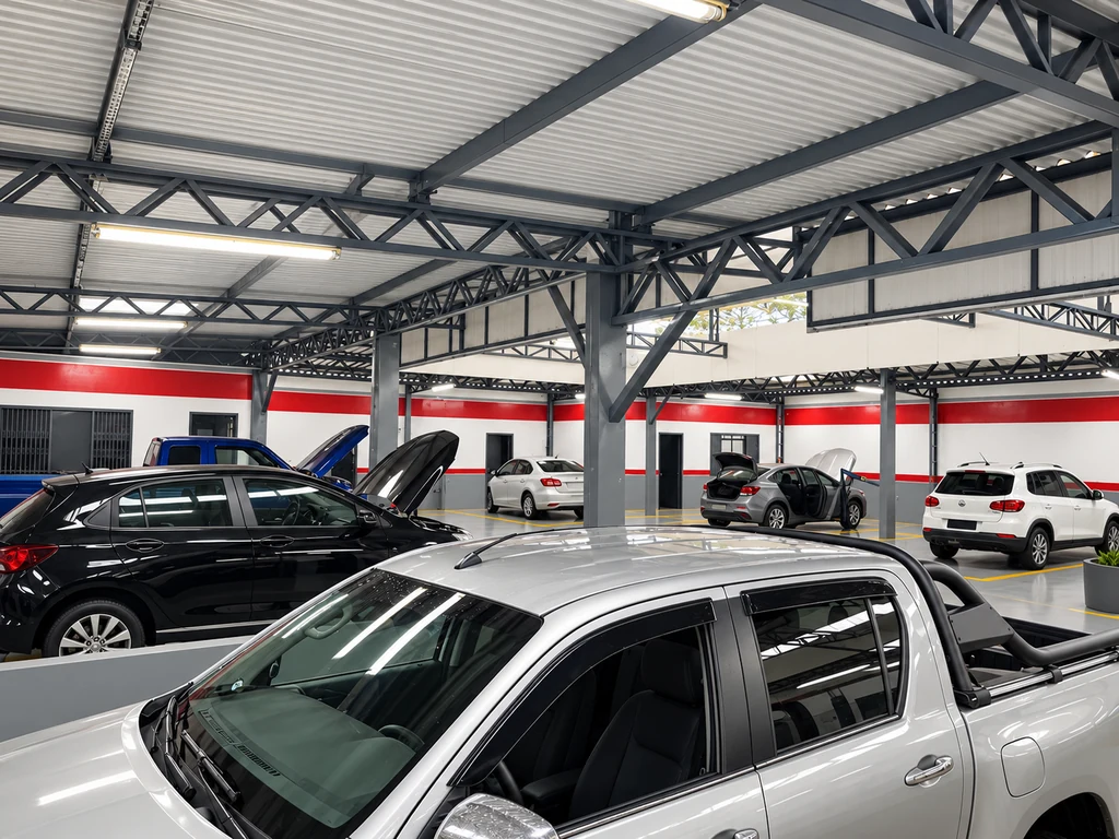 Estrutura da oficina mecânica Gava Pneus Loja 2